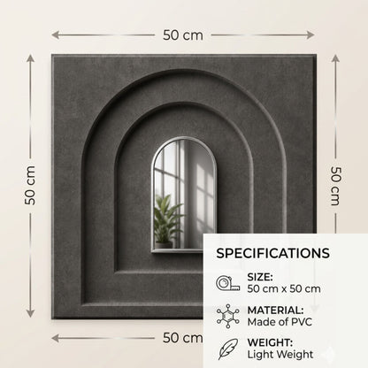 Nexa Gray Silver Archi Design Acrylic 3D Wall Panel-2