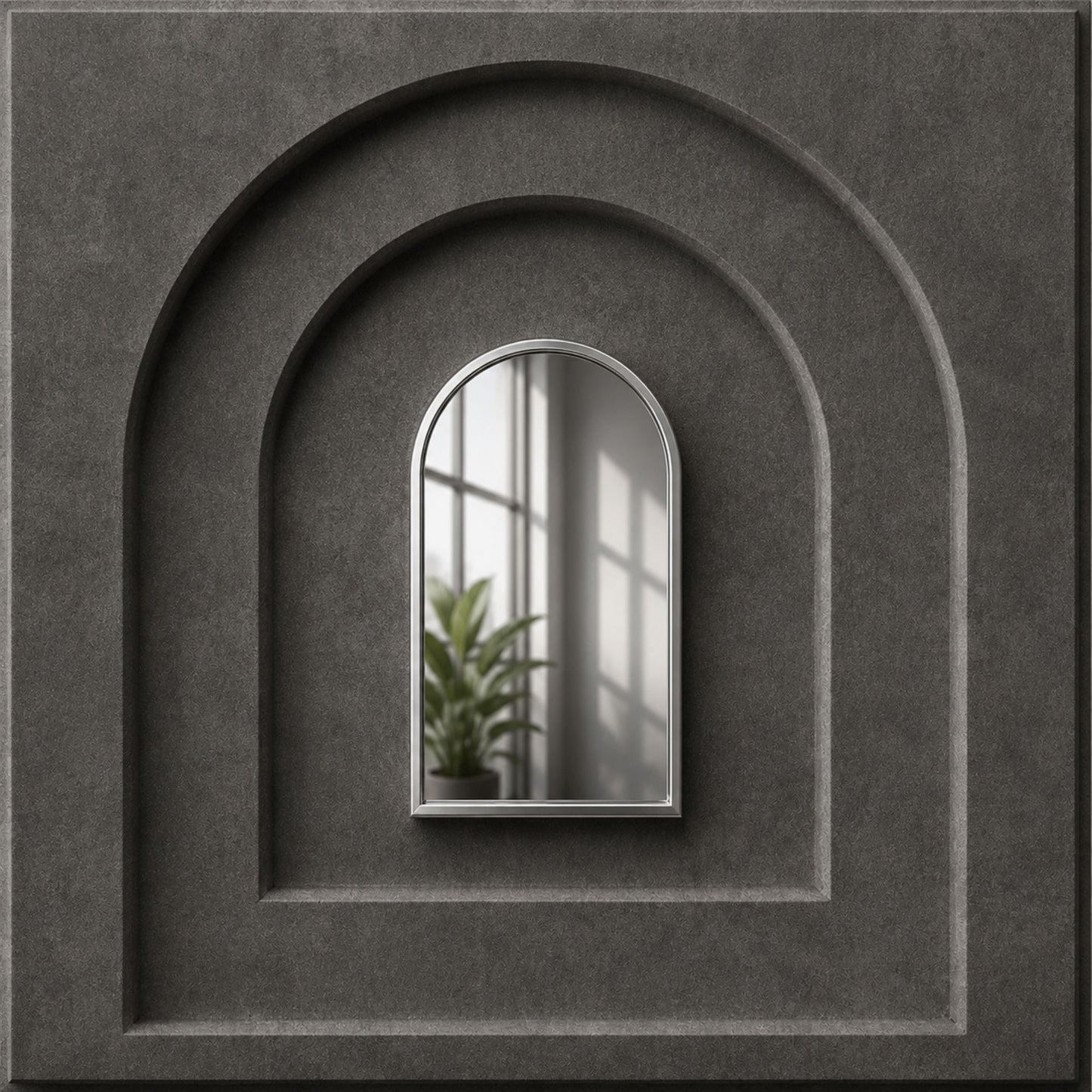 Nexa Gray Silver Archi Design Acrylic 3D Wall Panel