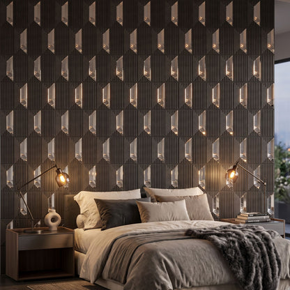 Nexa Gray Silver Artisan Design Acrylic 3D Wall Panel-2