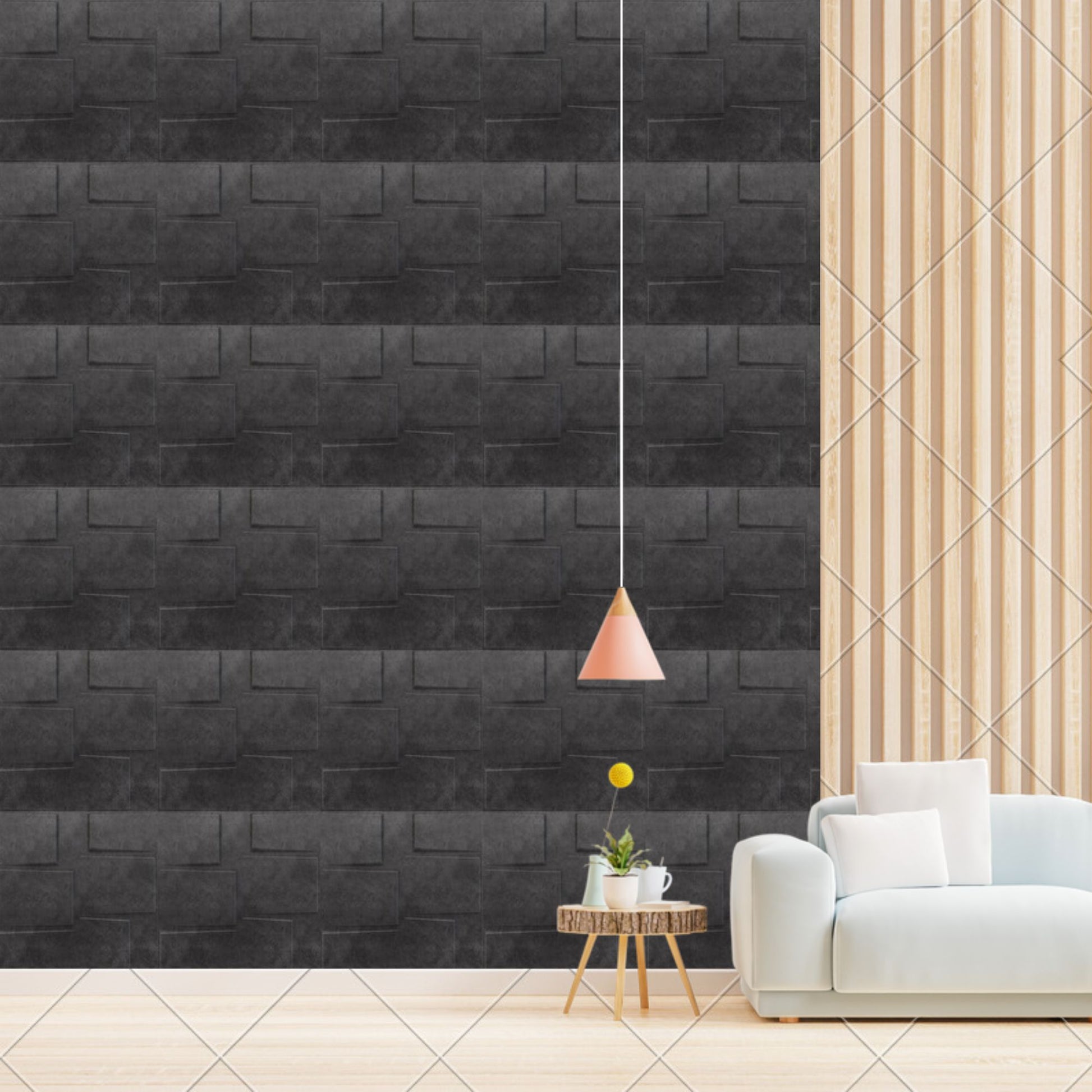 Nexa Gray Stream Design 3D Wall Panel-1
