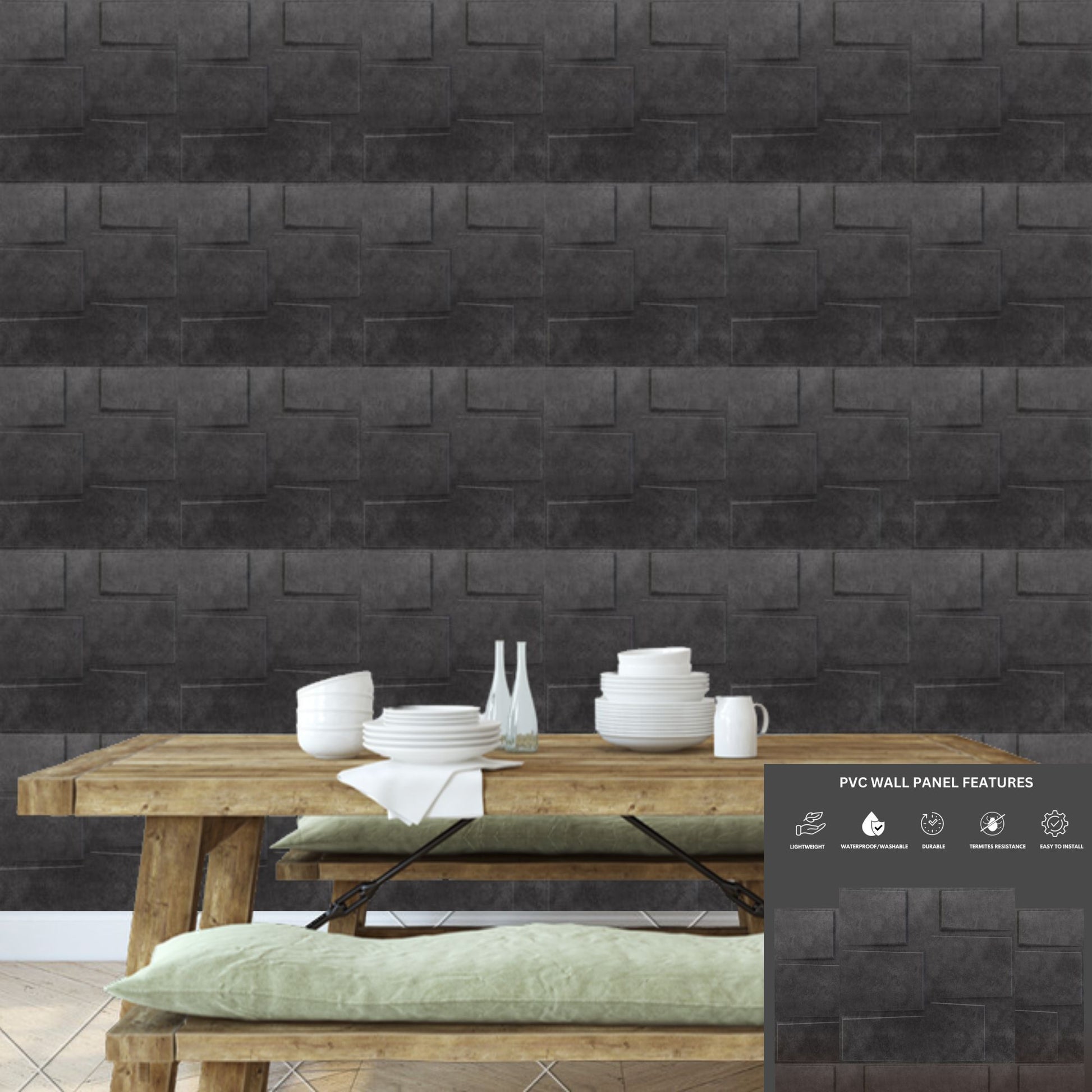 Nexa Gray Stream Design 3D Wall Panel-2