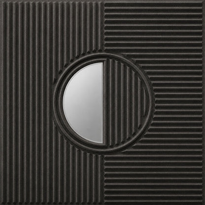 Nexa Grey - Silver Self Adhesive PVC wall Panels Fluted Circle Design
