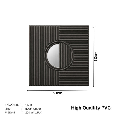 Nexa Grey - Silver Self Adhesive PVC wall Panels Fluted Circle Design
