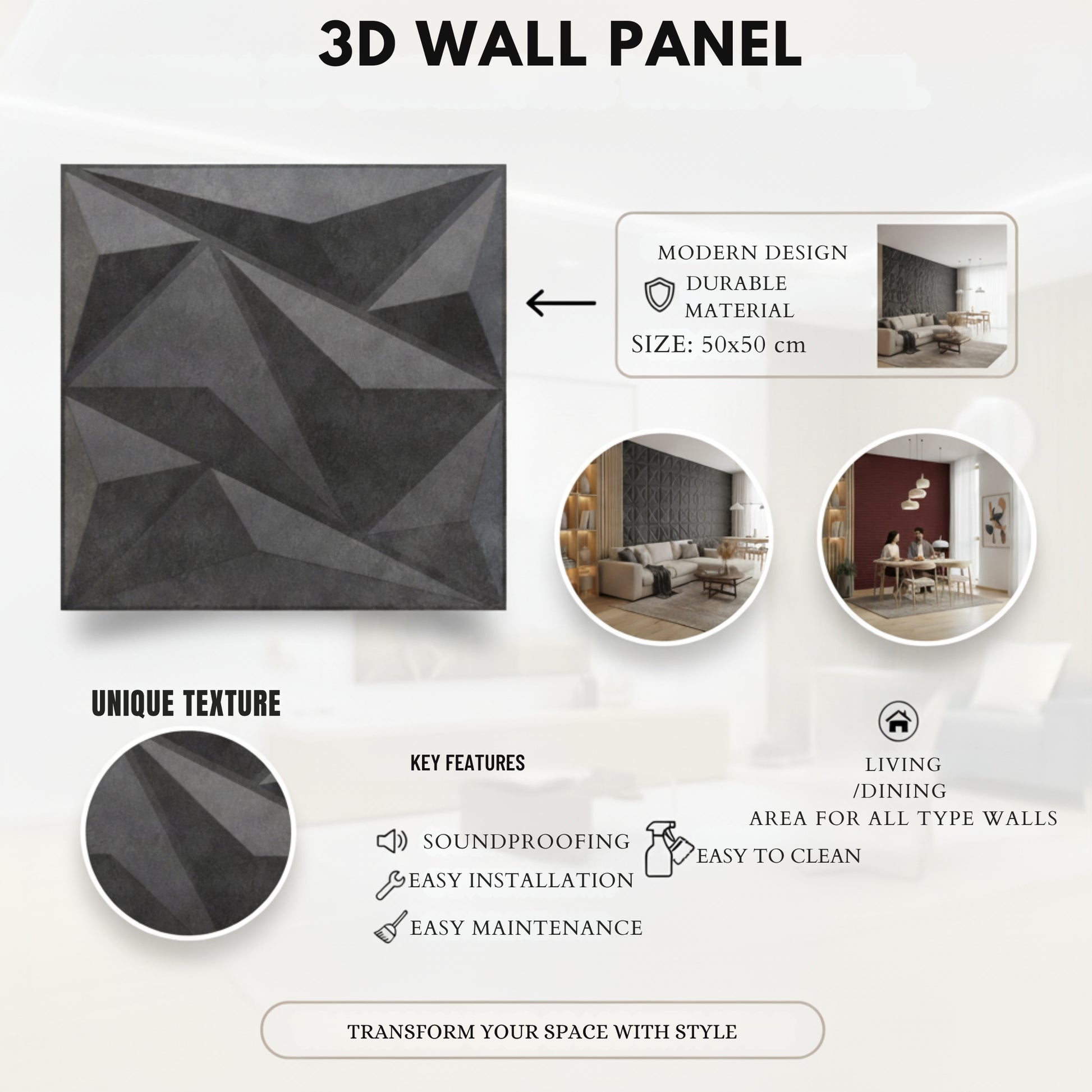 Nexa Gray 3D Wall Panels Alps Design-2