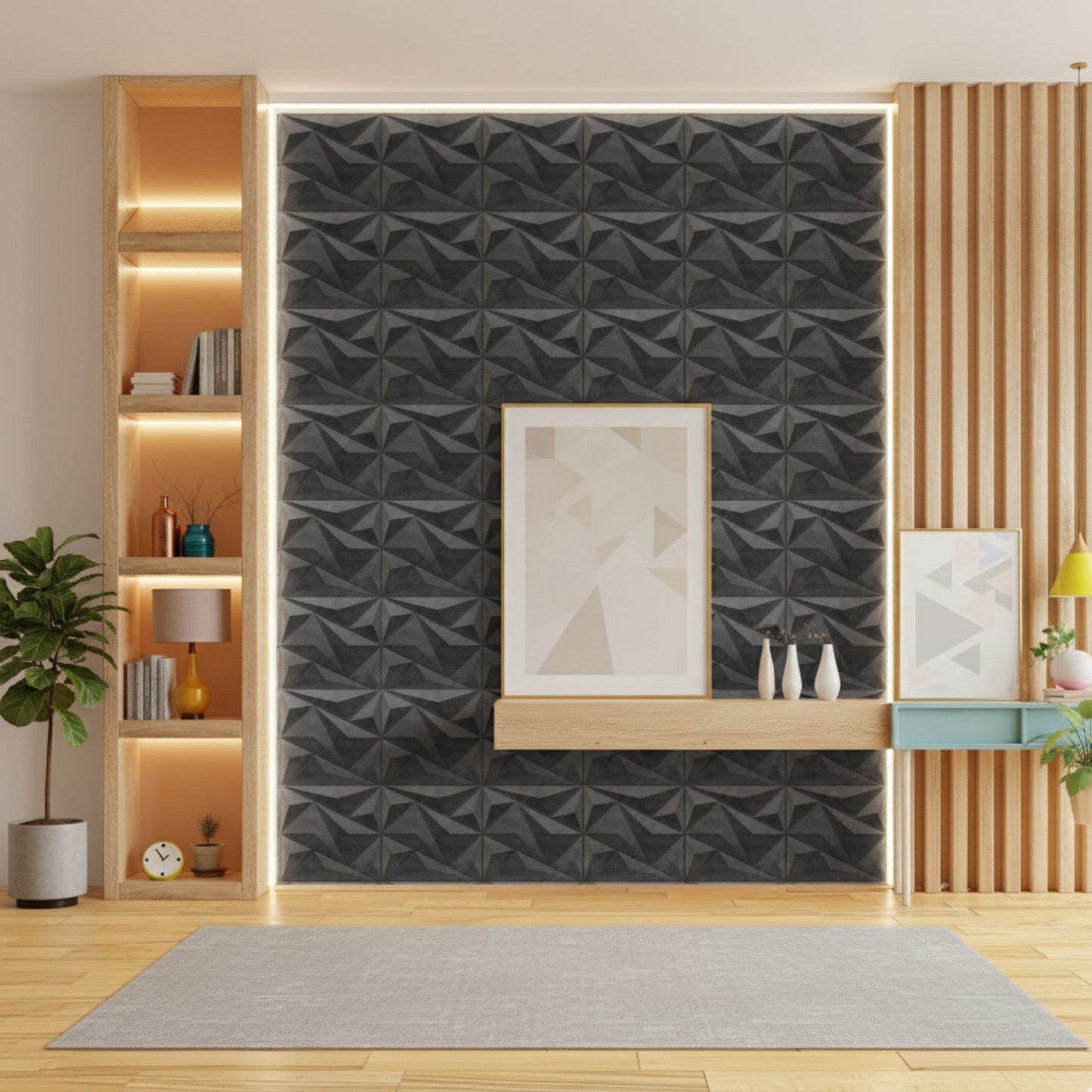 Nexa Gray 3D Wall Panels Alps Design