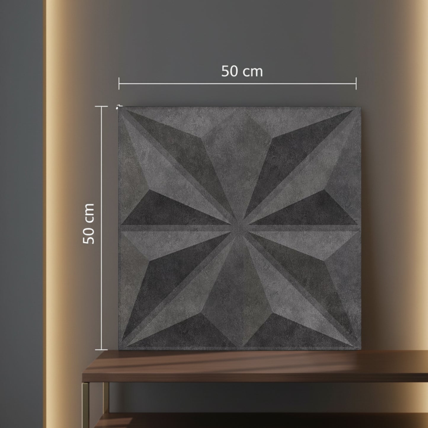 Nexa Grey Design Crystal 3D Wall Panel View-4