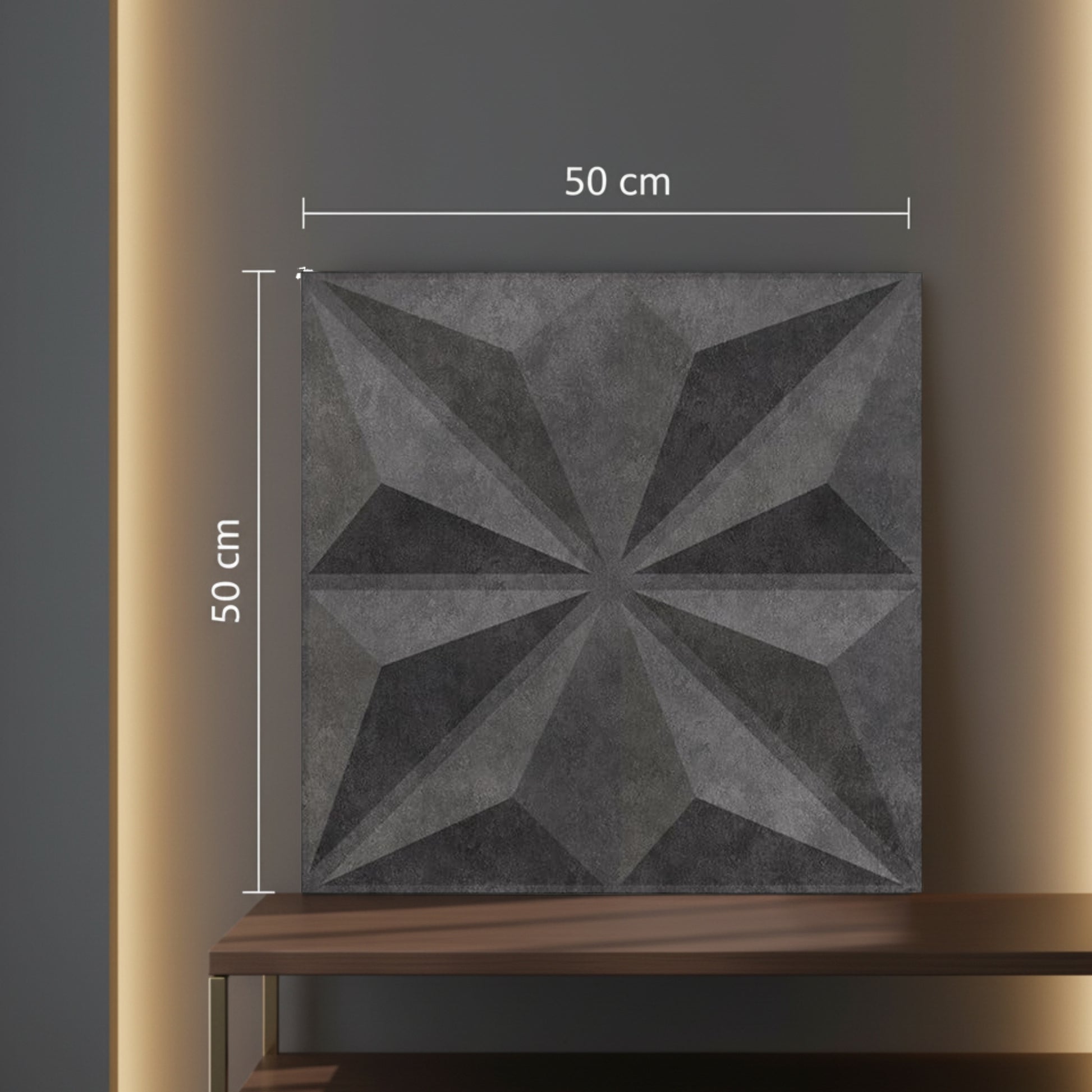 Nexa Grey Design Crystal 3D Wall Panel View-4