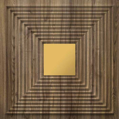 Oak Wood - Gold Self Adhesive Panels Line Design