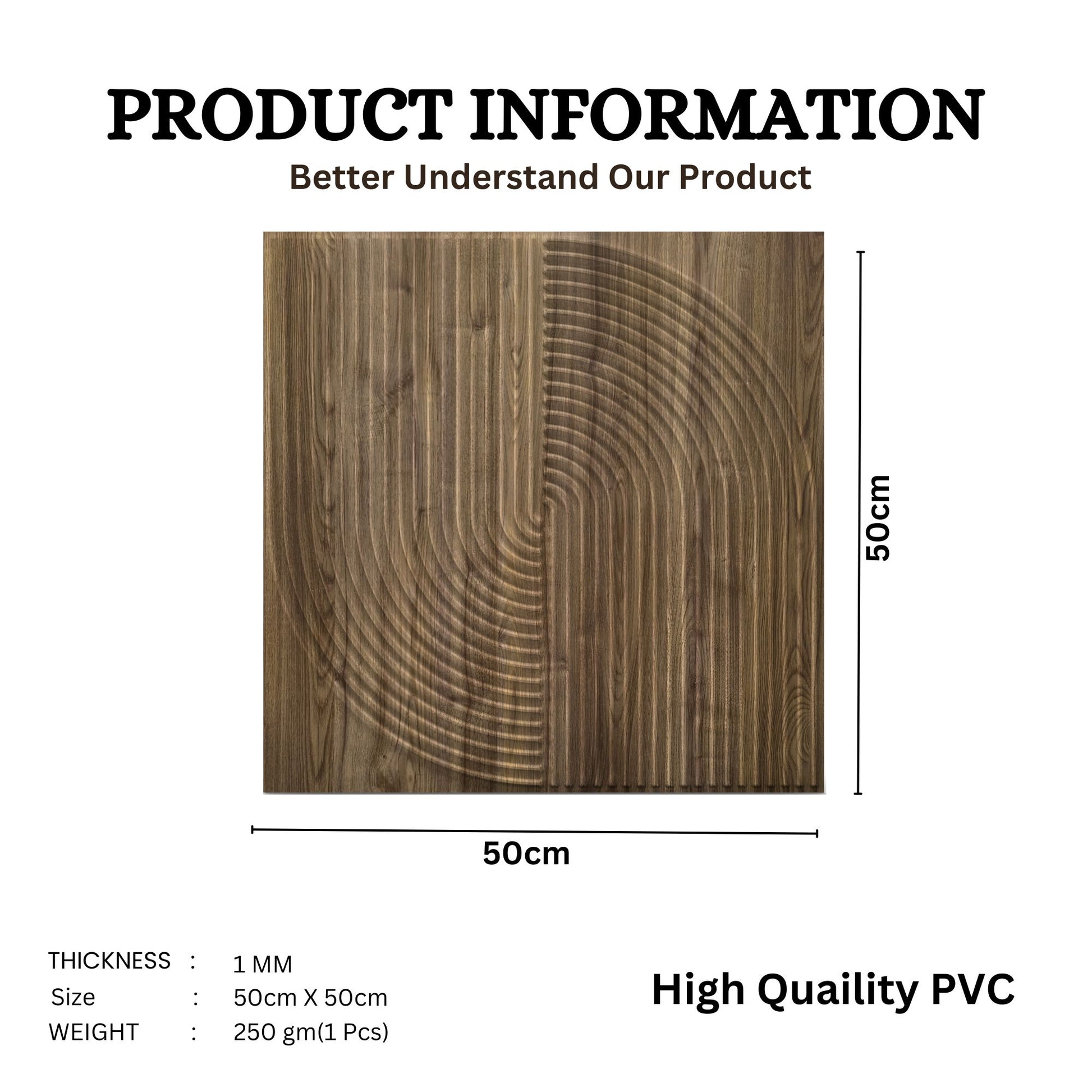 Oak Wood Self Adhesive Panels Circle Design