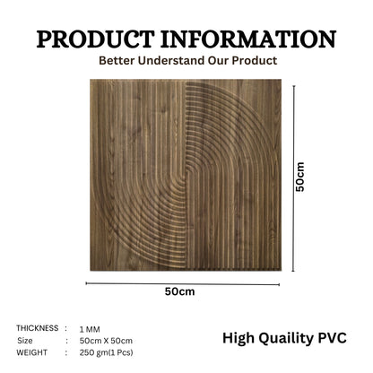 Oak Wood Self Adhesive Panels Circle Design