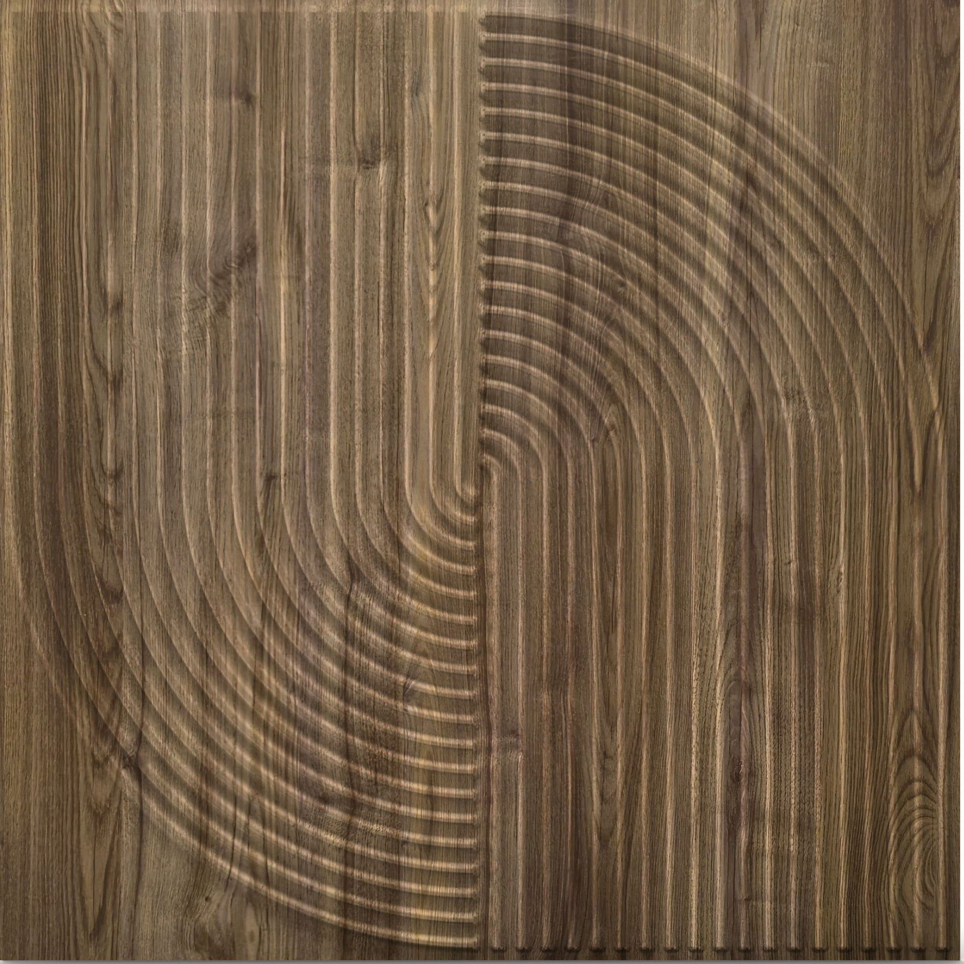 Oak Wood Self Adhesive Panels Circle Design