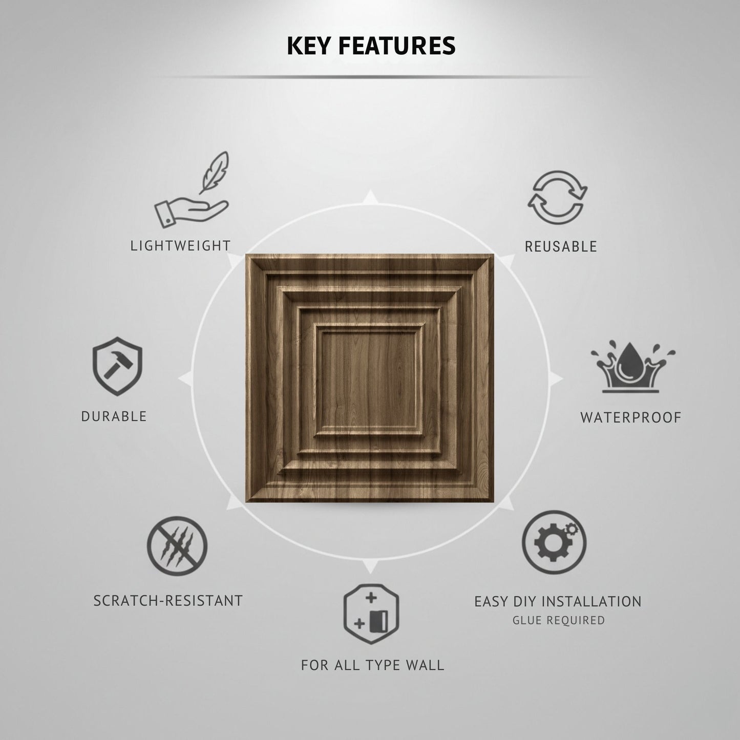 Oak Wood 3D Wall Panels Accent Design2