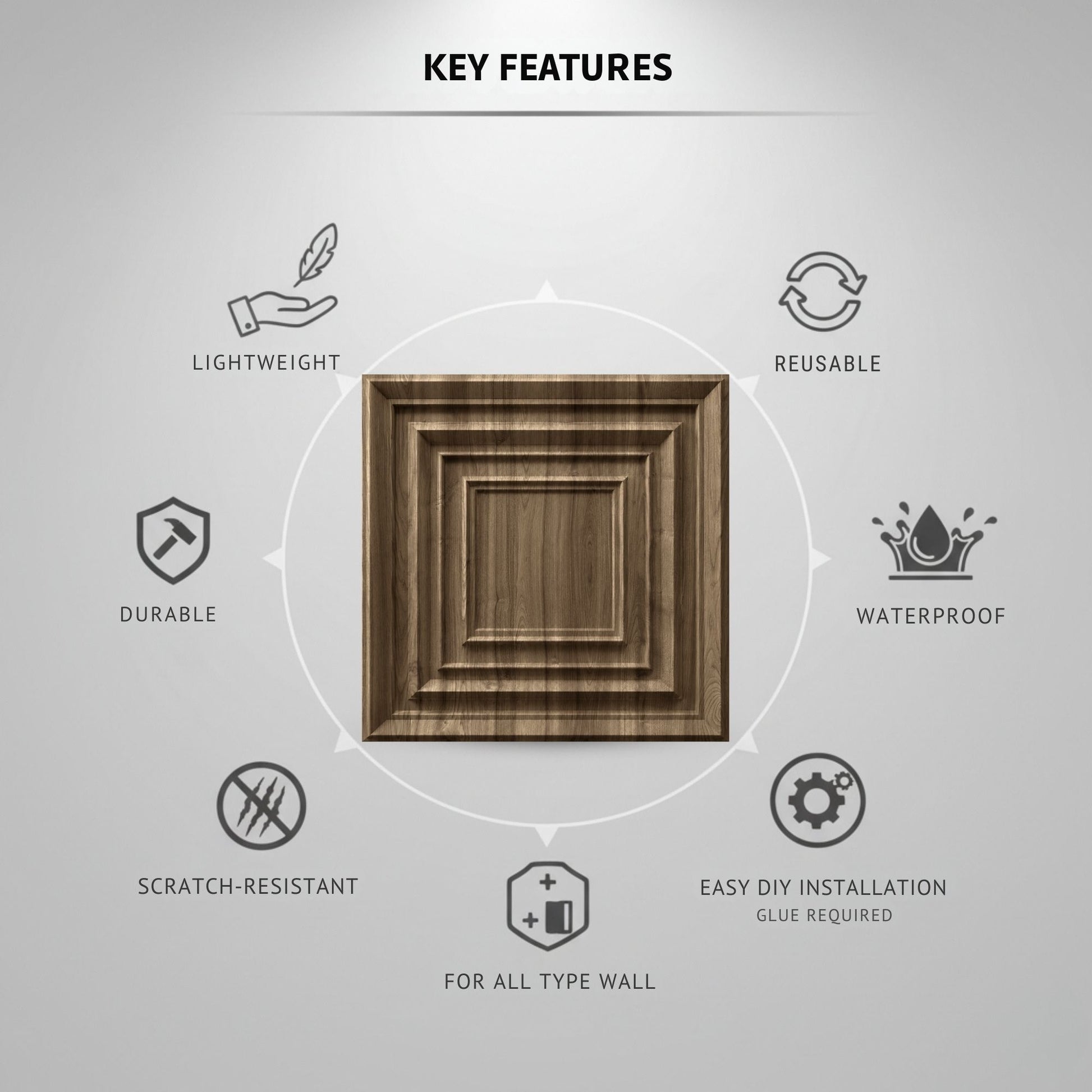 Oak Wood 3D Wall Panels Accent Design2
