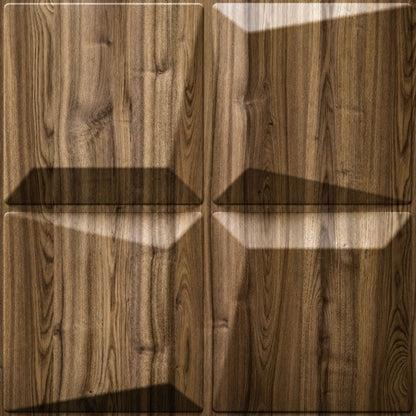 Oak Wood 3D Wall Panels Cube Design