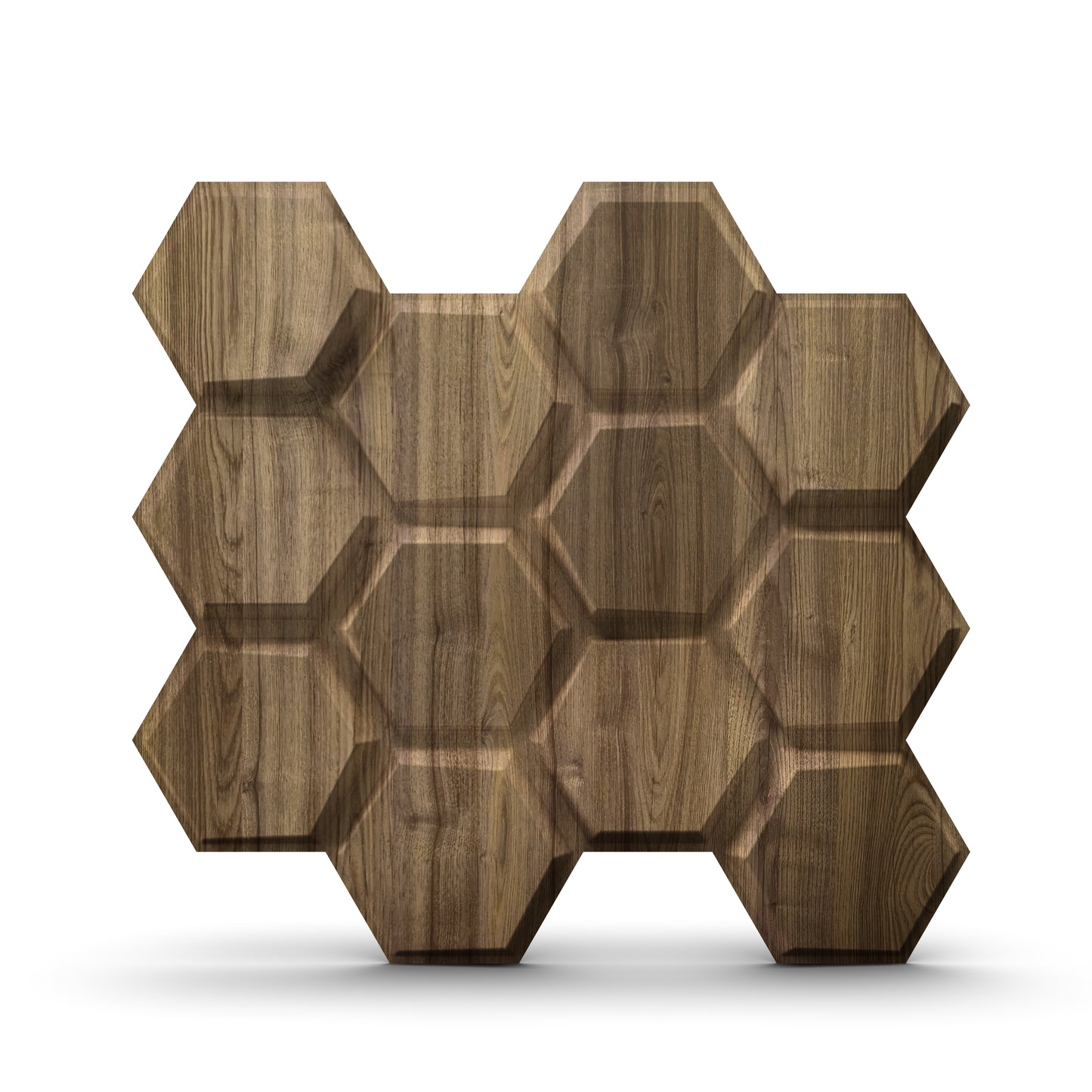 Oak Wood 3D Wall Panels Hexagon Design-td038