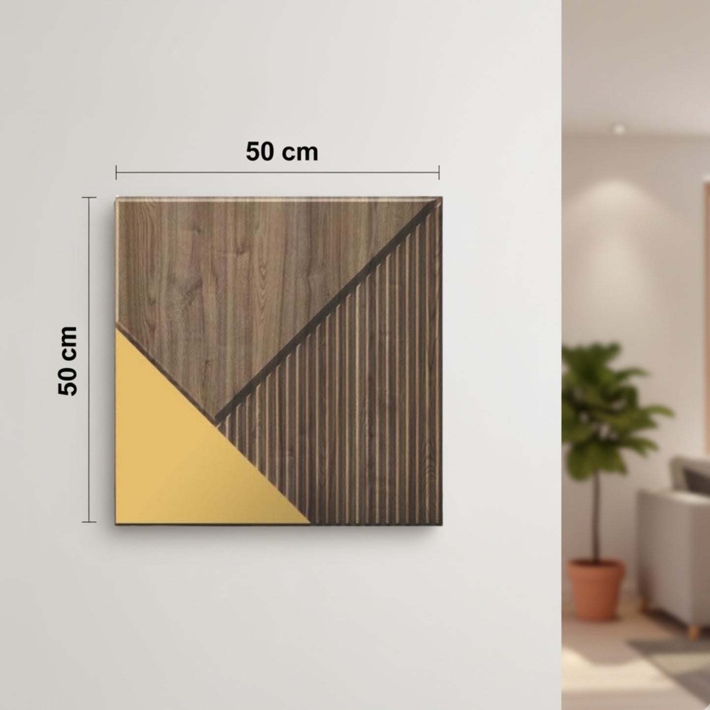 3D Wall Panels for Home Decor PVC Plaina Design 50X50 cm