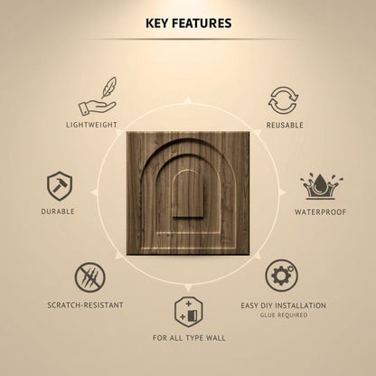Oak Wood Archi Design 3D Wall Panel-2