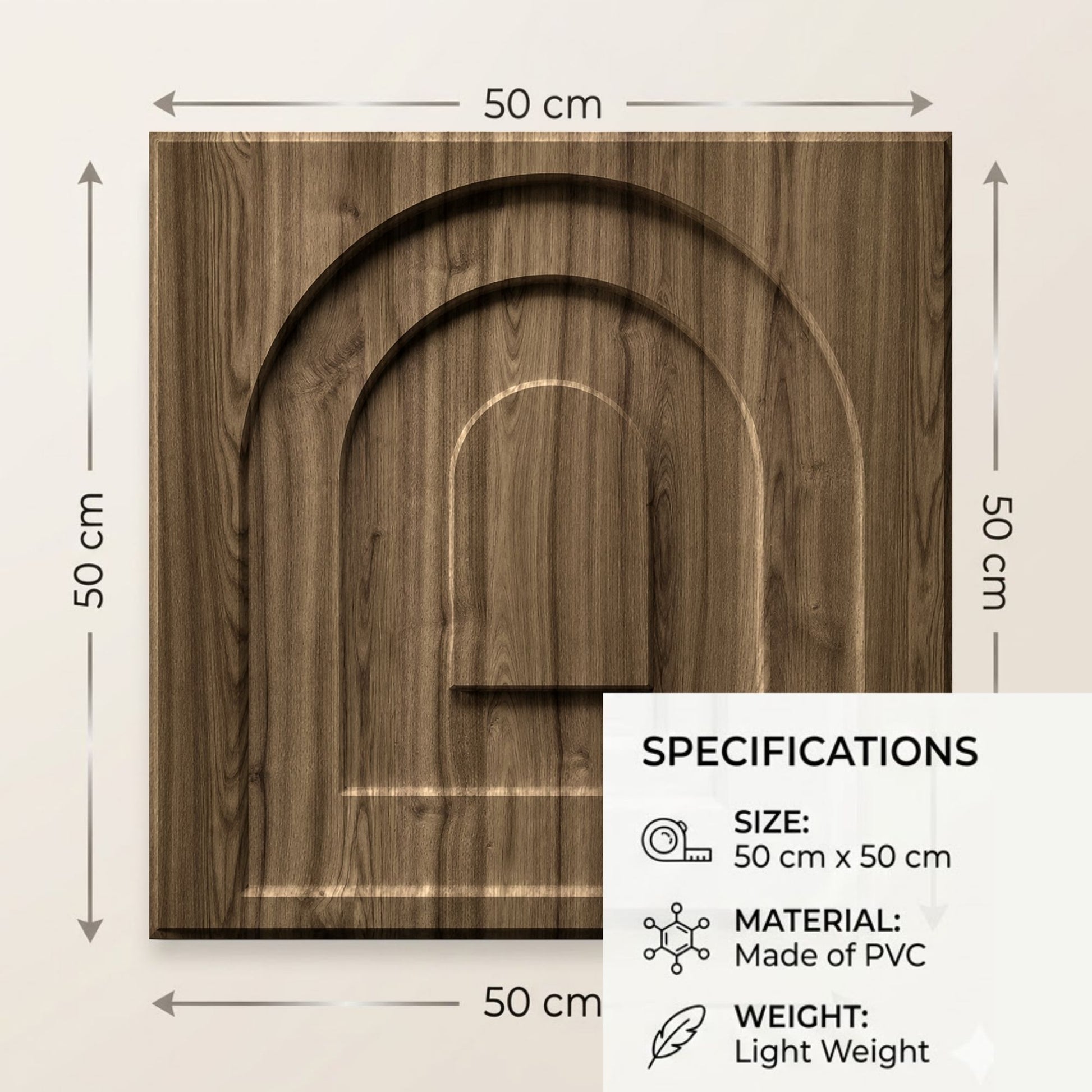 Oak Wood Archi Design 3D Wall Panel-3