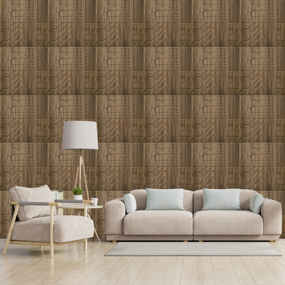 Oak Wood Self Adhesive Panels Square Design