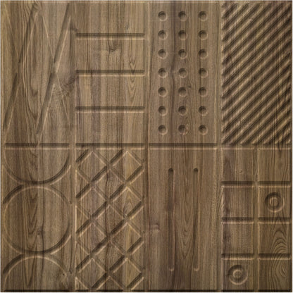 Oak Wood Self Adhesive Panels Square Design