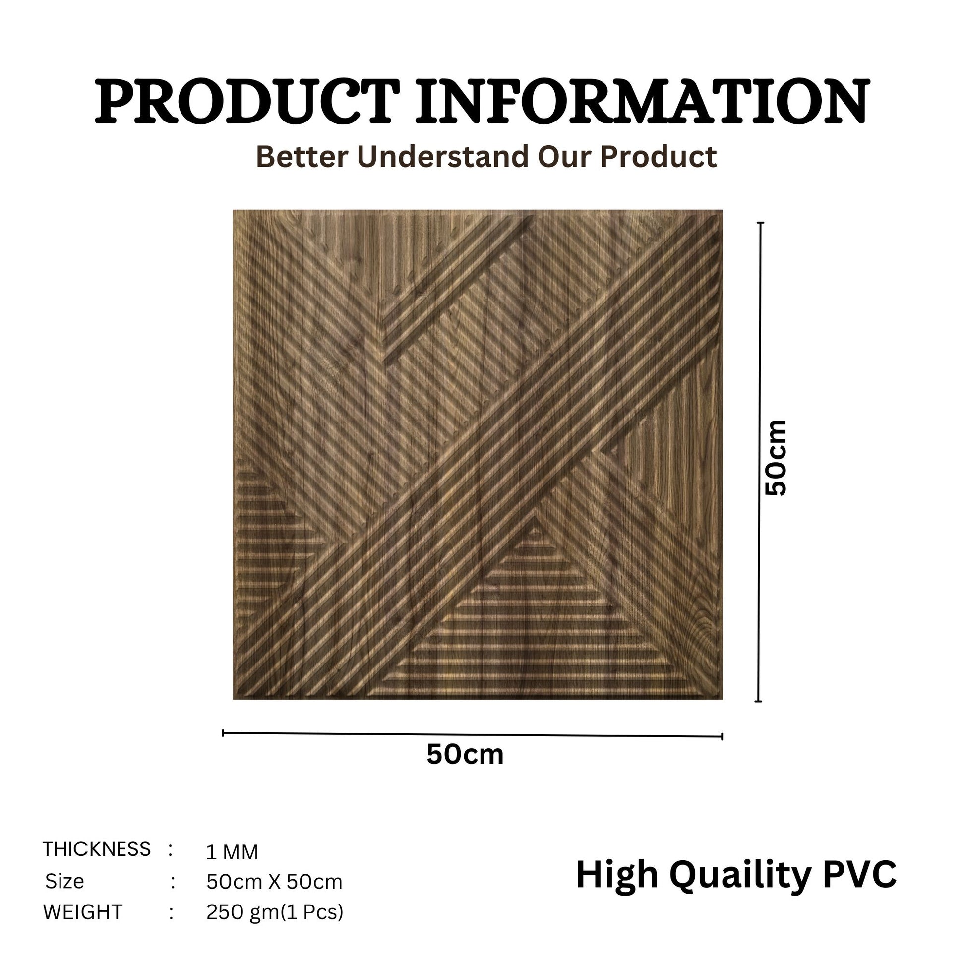 Oak Wood Self Adhesive Panels Line Abstract Design