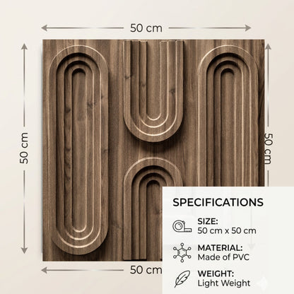 Oak Wood Loops Design 3D Wall Panel-3