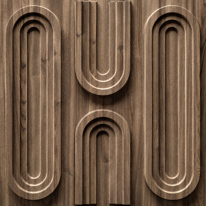 Oak Wood Loops Design 3D Wall Panel