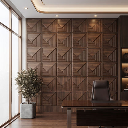 Oak Wood Plaina Design 3D Wall Panel-1