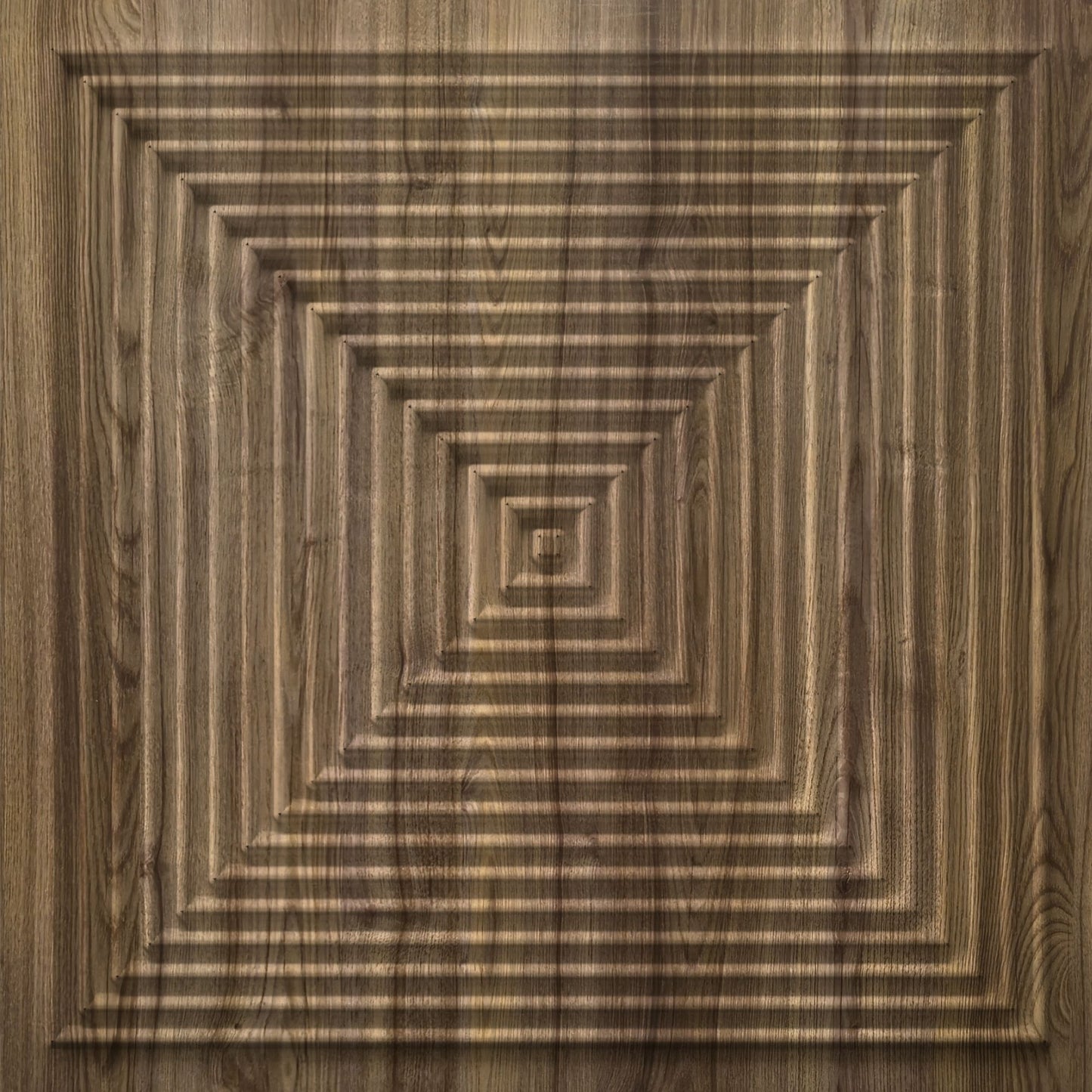 Oak Wood Pyramid Design 3D Wall Panel