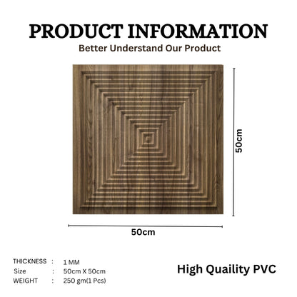 Oak Wood Self Adhesive Panels Square Design TP112