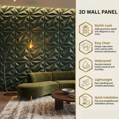 Olive Green 3D Wall Panels Alps Design-4