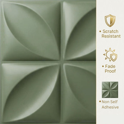 Olive Green Butterfly Design 3D Wall Panel-3