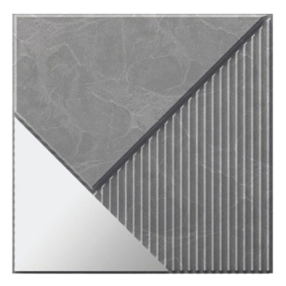 3D Mirror Wall Panels for Home Decor PVC Plaina Design 50X50 cm