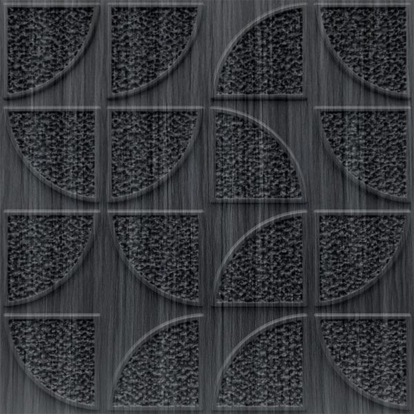3D Self Adhesive Wall Panel Quarter Circle Design- 50x50cm