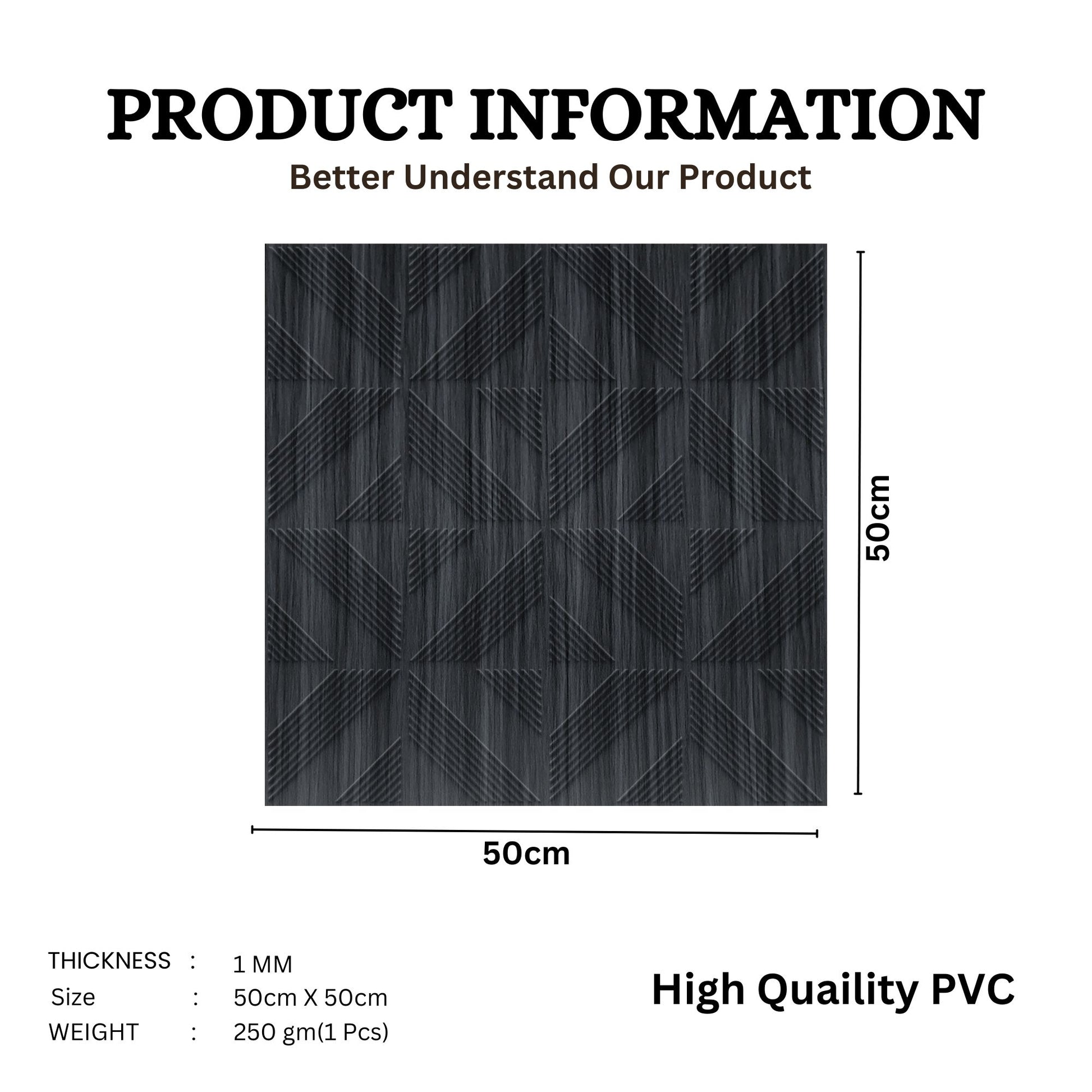 Pine Wood Self Adhesive Panels triangle Design