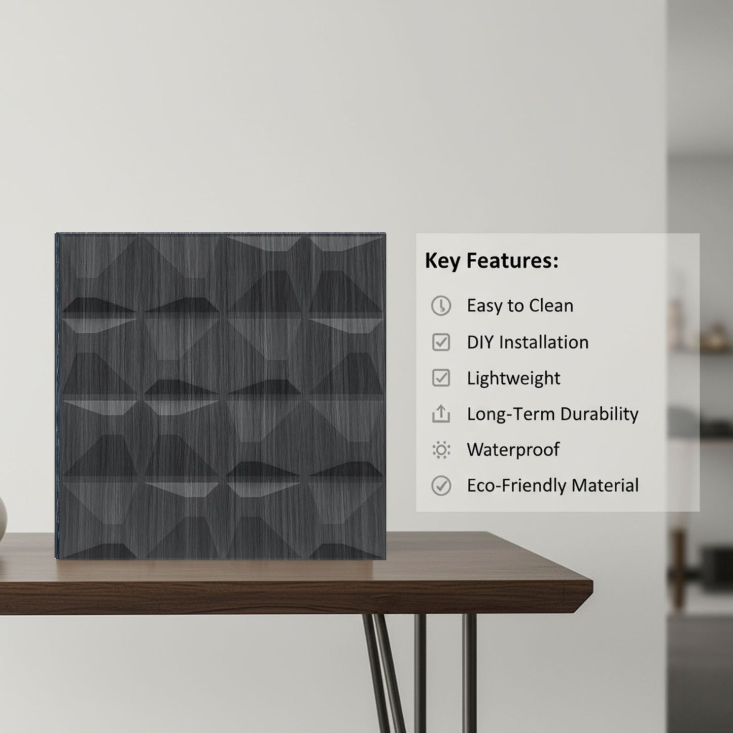 Pine Wood 3D Wall Panels Pixel Design