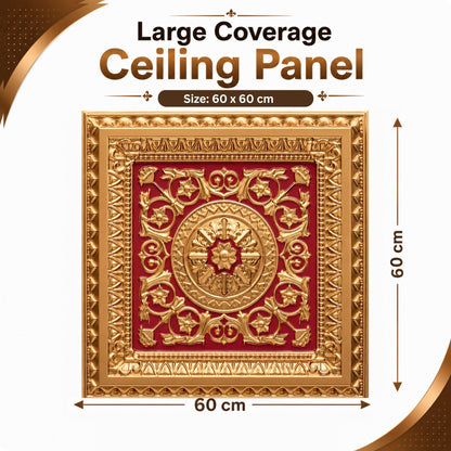Pink Gold Rajwada Design 3D ceiling Panel-3