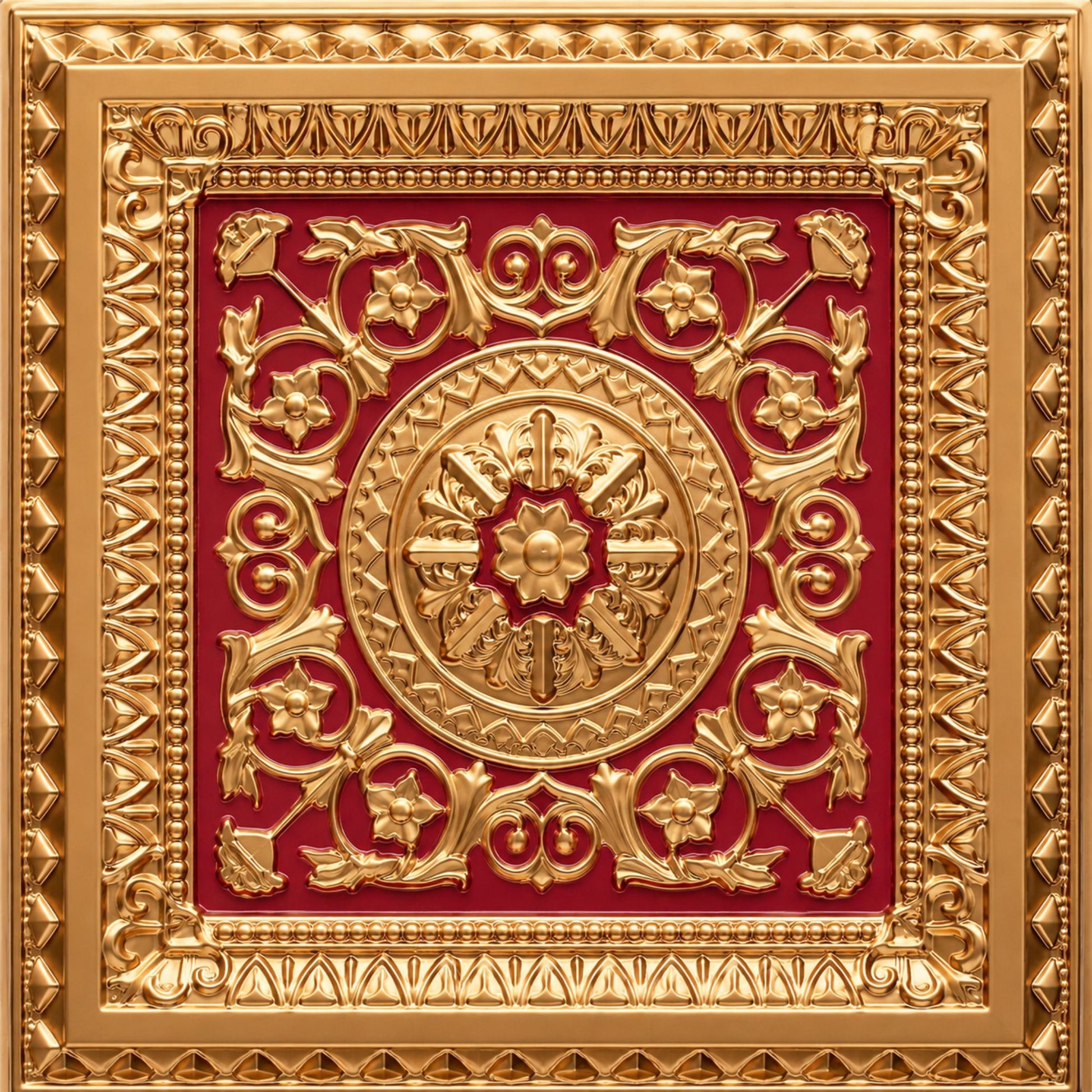 Pink Gold Rajwada Design 3D ceiling Panel