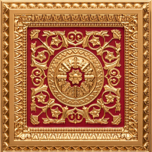 Pink Gold Rajwada Design 3D ceiling Panel