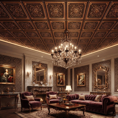 Rajwada Design Black Gold Color 3d Ceiling Panel-1