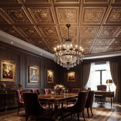 Rajwada Design Gold Color 3d Ceiling Panel-2