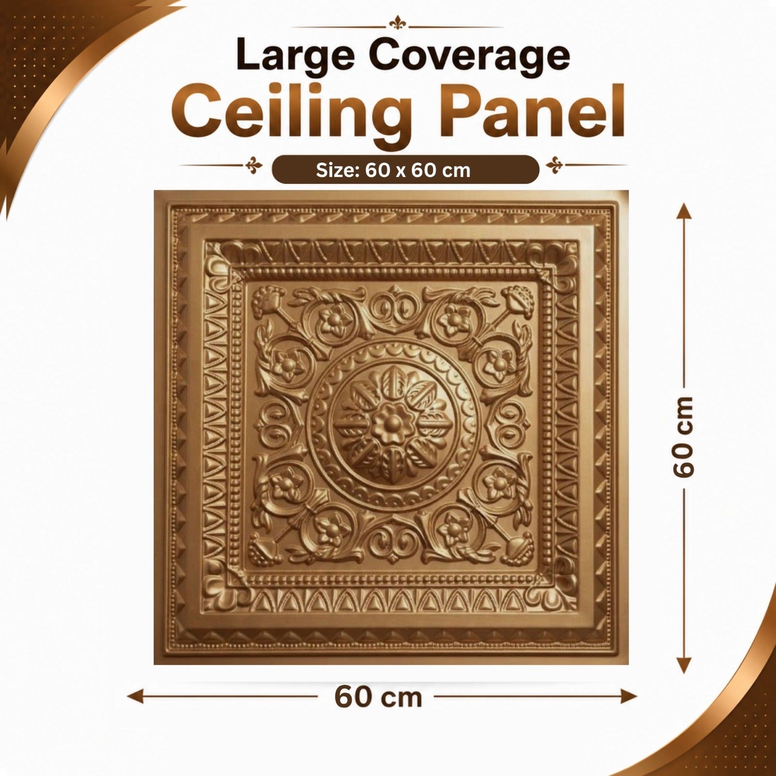 Rajwada Design Gold Color 3d Ceiling Panel-4