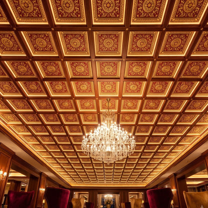 Rajwada Design Pink Gold Color 3d Ceiling Panel-1