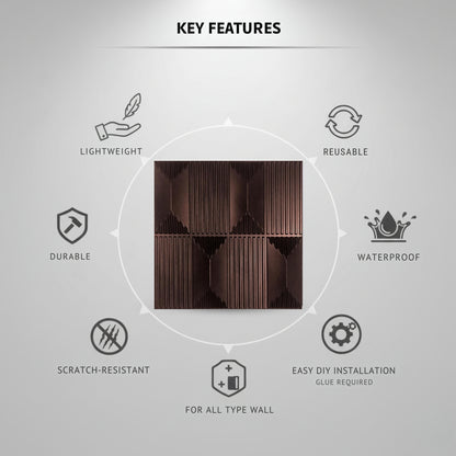 Red Coper 3D Wall Panels Artisan Design