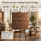 Red Copper Ornamental Floral Design 3D PVC Ceiling Panel Red Copper Features View