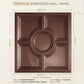 Red Copper Regal Medallion Design 3D PVC Ceiling Panel  Size View