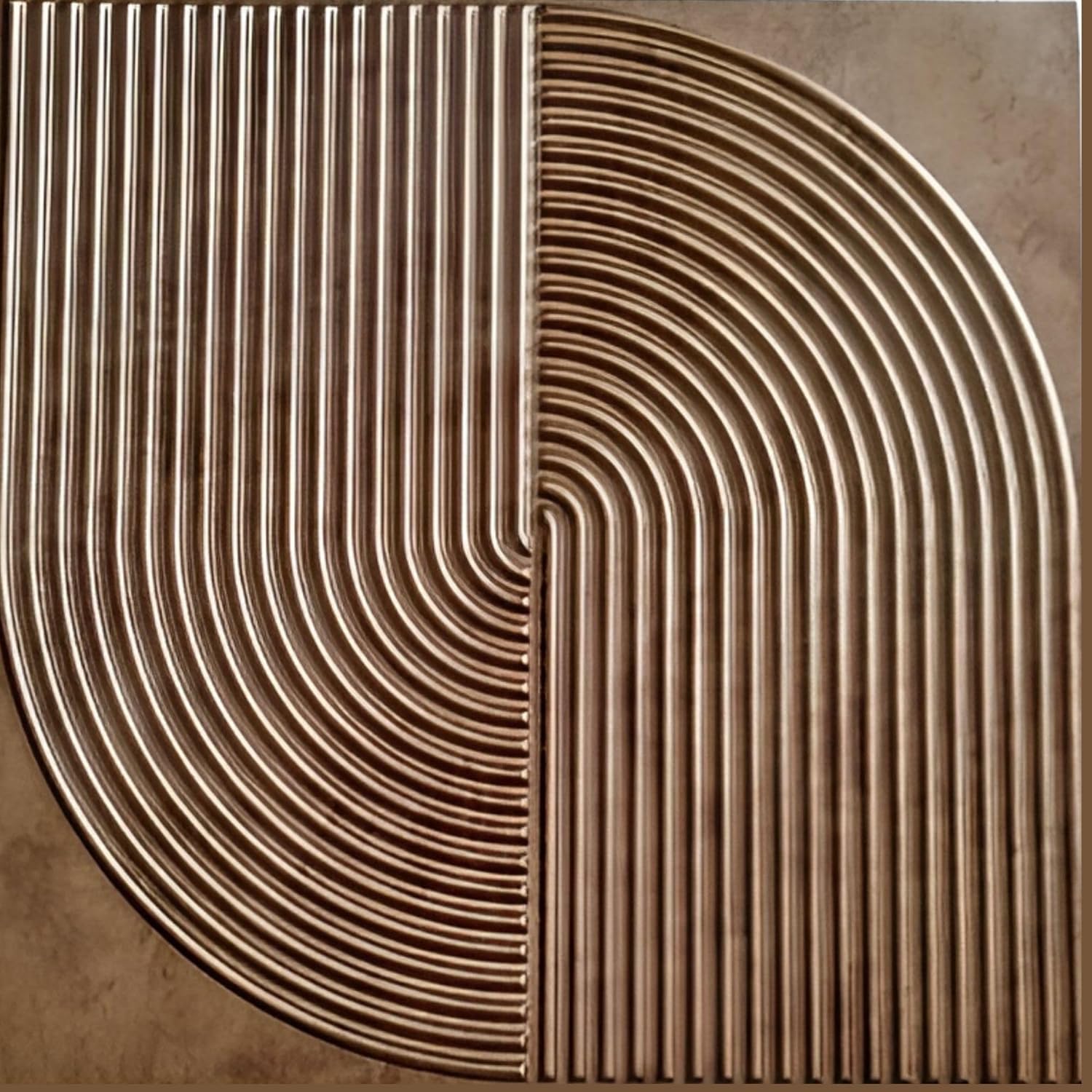 Gold Copper Self Adhesive 3D Panels Curve Design