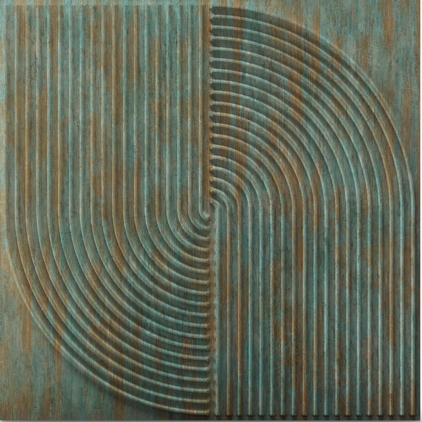 Rustic Wood Self Adhesive Panels Circle Design