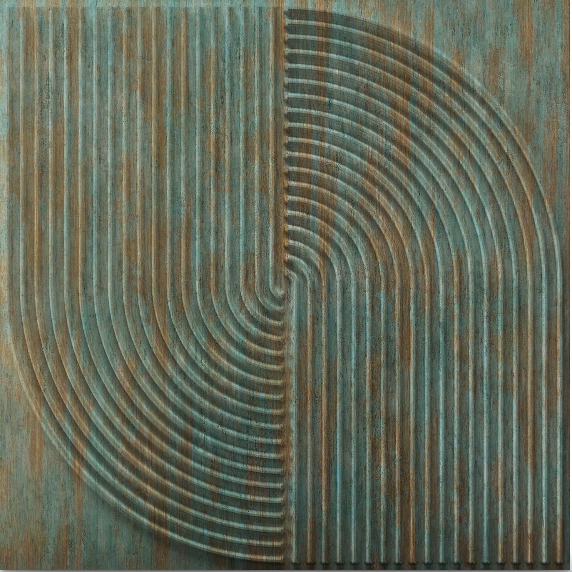 Rustic Wood Self Adhesive Panels Circle Design
