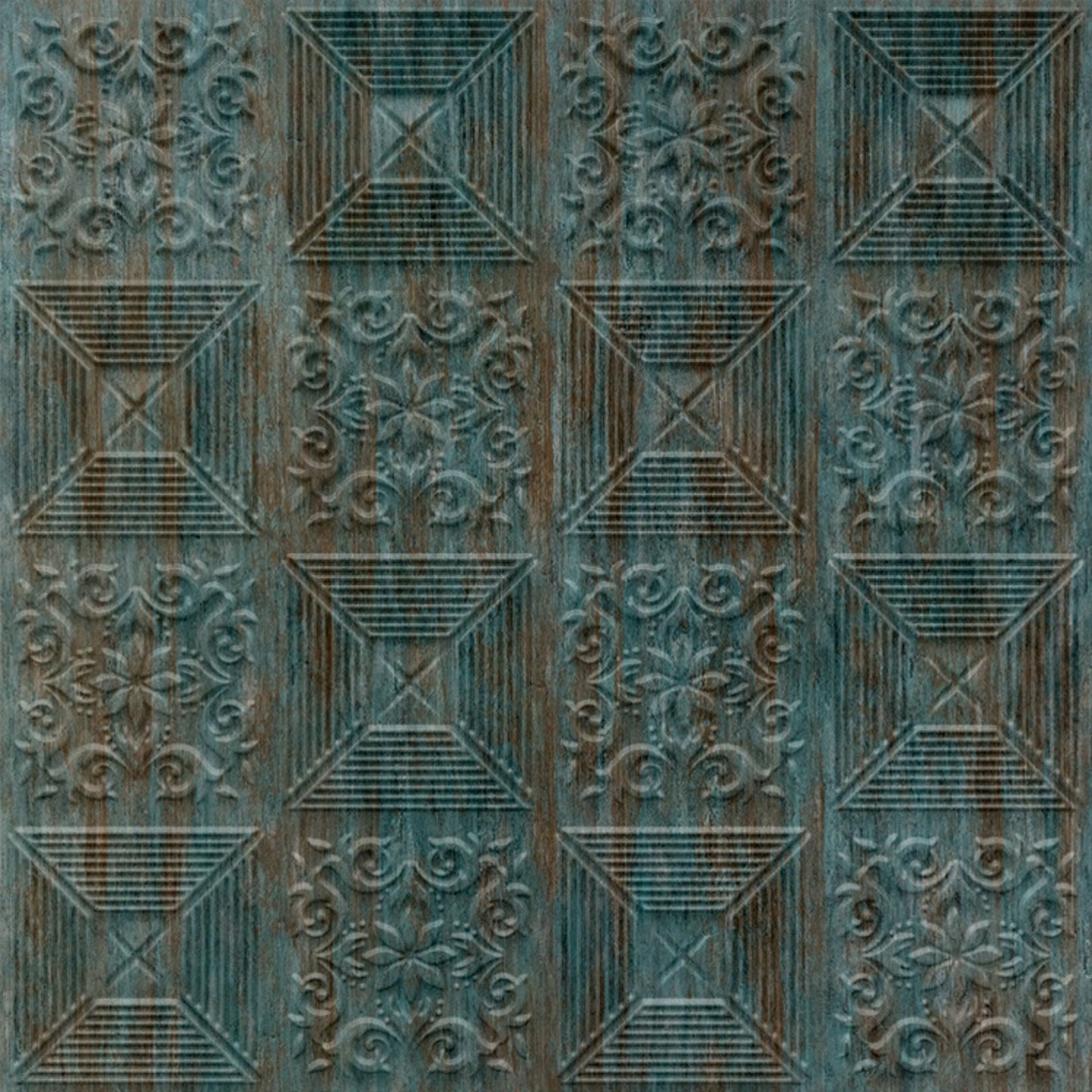 Rustic Wood Self Adhesive Wall Panels Flower Design